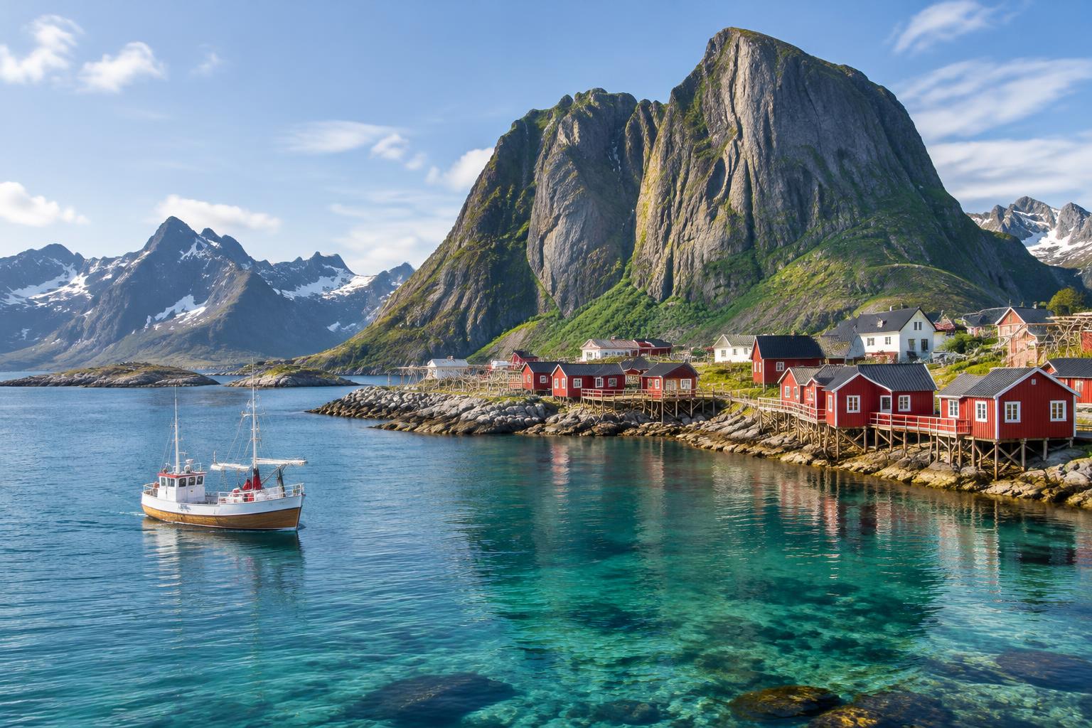 Paisagem costeira da Noruega